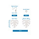 Pandahall – kits de fabrication de boucles d'oreilles pendantes en feuille de monstera DIY-TA0008-38-10