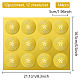 12 hoja de pegatinas autoadhesivas en relieve de lámina dorada. DIY-WH0451-032-2