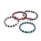 Perles de bois de santal naturelles bracelets extensibles BJEW-JB04679-1