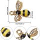 NBEADS 40Pcs 4 Colors Enamel Bee Charm Pendants PALLOY-NB0001-73-2