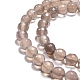 Chapelets de perles en agate grise naturelle X-G-G067-8mm-1-2