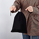 ビロードのパッキング袋  巾着袋  長方形  ブラック  30x20cm TP-WH0015-05A-3