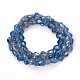 Electroplate Glass Beads Strands EGLA-L011-FR03-2