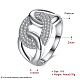真鍮製キュービックジルコニアリング  結婚指輪  環状の  プラチナ  サイズ6  16.5mm RJEW-BB16746-6P-3