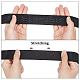 GORGECRAFT 10Ydsx 1.2 Inch Black Non-Slip Silicone Elastic Gripper Band Wave Tape Webbing Stretchy Strap Spool Wavy Band Roll Ribbon Flat Waistband for Clothing Garment Shorts Project OCOR-WH0080-29A-3