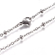 304 Stainless Steel Cable Chains/Satellite Chains Necklaces NJEW-L159-07A-P-1