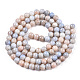 Opaque Crackle Glass Round Beads Strands GLAA-T031-01B-3