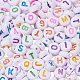 PandaHall About 1000 Pcs 7mm Acrylic Alphabet Letter Beads A-Z Flat Round Spacer Bead for Jewelry Making SACR-PH0003-03-1