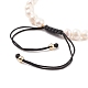 Bracelet en perles tressées coquillage naturel et perle BJEW-JB08237-01-6