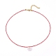 Collane con pendente in perle di vetro NJEW-JN03338-03-1