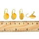 Brass Leverback Earring Findings KK-F718-05G-2