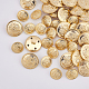 OLYCRAFT 40pcs Metal Blazer Button Set 15mm 20mm Vintage Shank Buttons Round Shaped Metal Button with 1 Hole for Blazer Suits Coat Uniform and Jacket - Light Gold BUTT-OC0001-25-5