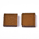 クリアガラスカボション  モザイクタイル  家の装飾やdiyの工芸品  正方形  チョコレート  10x10x3~4mm  約270個/200g GLAA-Q086-03H-3
