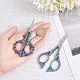 SUNNYCLUE 2Pcs Sewing Embroidery Scissors Detail Shears Vintage Sharp Tip Scissor Stainless Steel Scissors for Cutting Fabric Craft Knitting Threading Needlework Artwork DIY Tool Kit Gifts Supplies TOOL-SC0001-29-3