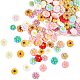 arricraft About 150 Pcs Mixed Color Resin Flower Cabochons CRES-AR0001-01-1