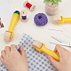 OLYCRAFT 3Pcs Wooden Seam Rollers Yellow Quilting Seam Roller with Plastic Handle 6mm Hole Sewing Seam Roller Wallpaper Roller for Quilting Sewing Print Wallpaper Home Decoration 5.9x1.4x1.4 Inch TOOL-WH0051-99-3