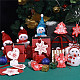 木製の装飾品  クリスマスツリー吊り飾り  ジュートより糸付き  クリスマスパーティーギフトの家の装飾のため  ミックスカラー  62~85x50~70mm  48個/セット JX041A-4