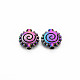 Rack Plating Rainbow Color Alloy Beads PALLOY-S180-370-2