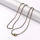 Латунные кабельные цепи ожерелья NJEW-JN01537-05-1
