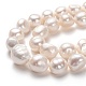 Fili di perle di perle d'acqua dolce coltivate naturali PEAR-L033-40-2