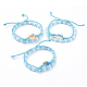 Braccialetti di perline intrecciati regolabili e set di braccialetti elasticizzati BJEW-JB05155-1