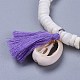 Cotton Thread Tassels Charm Bracelets BJEW-JB04385-05-3