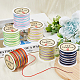 SUPERFINDINGS 6 Rolls 6 colors 50M Segment Dyed Nylon Chinese Knotting Cord NWIR-FH0001-05-4
