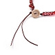 Bracelets enroulés de perles de verre à facettes et de cornaline naturelle (teints et chauffés) BJEW-JB05035-02-2