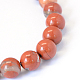 Jaspe rouge naturel brins de perles rondes X-G-E334-10mm-27-5
