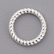 925 anillos de enlace de plata de ley X-STER-T002-292S-2
