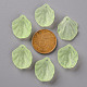 透明つや消しアクリルパーツ  花弁  緑黄  19.5x16.5x4mm  穴：1.5mm MACR-S371-01A-728-3