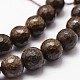 Natural Bronzite Beads Strands G-G736-11-10mm-3