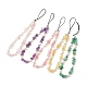 Scaglie di pietre preziose e cinturini mobili con perle d'acqua dolce coltivate HJEW-JM01097-1