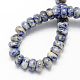 Tache bleue naturelle jasper rondelle perles brins G-S105-8mm-29-2