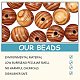 PandaHall Elite 50 pcs 30mm Dyed Natural Wood Spacer Beads Round Polished Ball Wooden Loose Beads for Bracelet Pendants Crafts DIY Jewelry Making WOOD-PH0008-55A-3