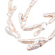 Hebras de perlas keshi de perlas barrocas naturales PEAR-N021-16-3