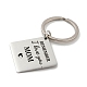 Mother's Day Gift 201 Stainless Steel Word Remember I Love You Mom Keychains KEYC-E040-01P-02-2
