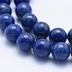 Natural Lapis Lazuli Beads Strands G-P342-01-8mm-AB-3