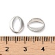 真鍮のリンクリング  長持ちメッキ  カドミウムフリー＆鉛フリー  楕円形コネクタ  プラチナ  10x8x1.5mm  内径：8.5x3.5mm KK-Z033-01P-3