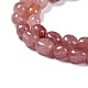 Chapelets de perles aux fraises en quartz naturel G-C038-02L-4