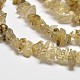 Brins de perles de quartz rutées en or naturel G-N0134-29-2