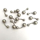 Textured Curved Barbell 316L Surgical Stainless Steel Belly Button Rings AJEW-G008-A-08P-2