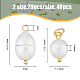 Hobbiesay 40 pièces 2 styles pendentifs de perles d'eau douce de culture naturelle PEAR-HY0001-02-2