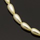 Teardrop Shaped Painted Glass Pearl Beads X-HY-AB416-EM107-3