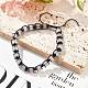 Регулируемые браслеты из плетеных бусин из натурального розового кварца и немагнитного синтетического гематита BJEW-Z090-01B-1