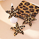 Комплекты из серег-гвоздиков и колец из сплава с леопардовым принтом в виде морской звезды для женщин FS-WG183D9-01-5