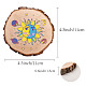 CREATCABIN Celestial Sun Moon and Stars Natural Round Wood Slices 4.3 Inch Rustic Undrilled Wooden Centrepiece Circular Tree Trunk Discs Log Coaster Decor Holiday Ornaments for Home Living Room AJEW-WH0363-004-2
