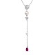 Tinysand rose 925 colliers pendentifs en cascade avec zircone cubique en argent sterling TS-N338-S-1