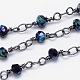 Verre electroplate chaînes de perles faites à la main pour colliers bracelets faisant CHC-E009B-5m-01-1