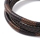 Bracelet multi-rangs triple couche cordon cuir microfibre avec 304 boucle aimantée acier inoxydable pour homme femme BJEW-G658-03P-3